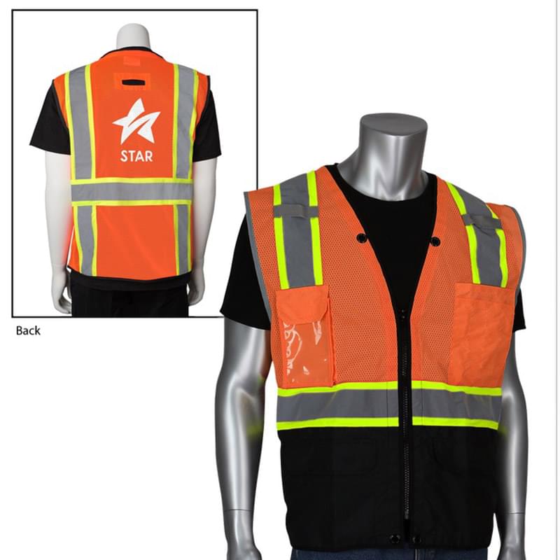 Two-Tone 11 Pocket Tech-Ready Mesh Surveyors Vest 