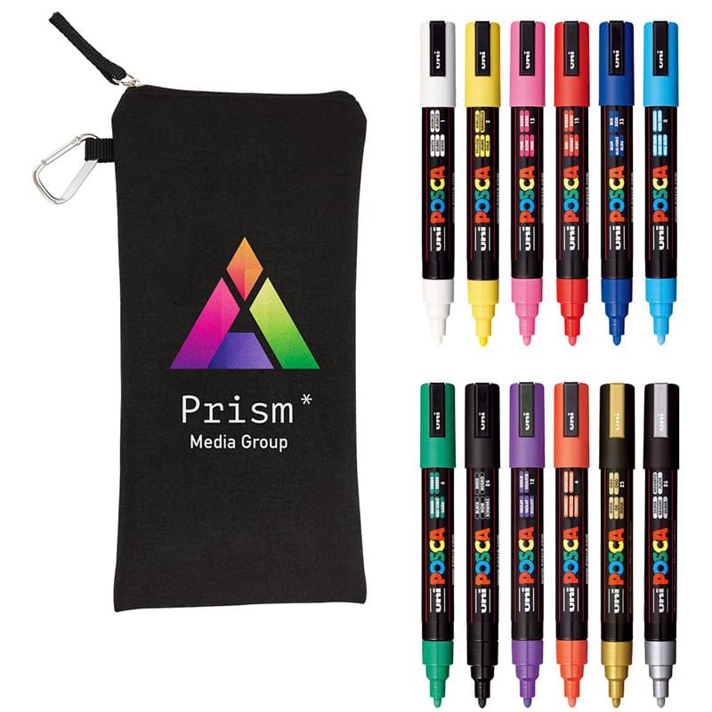POSCA 12 Piece Basic Marker Set with Bag