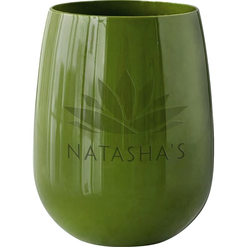 12 oz Colored Stemless Wine Glass
