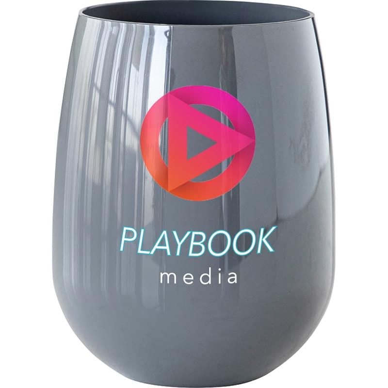 12 oz Colored Stemless Wine Glass