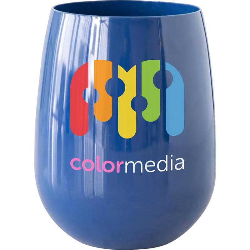 12 oz Colored Stemless Wine Glass