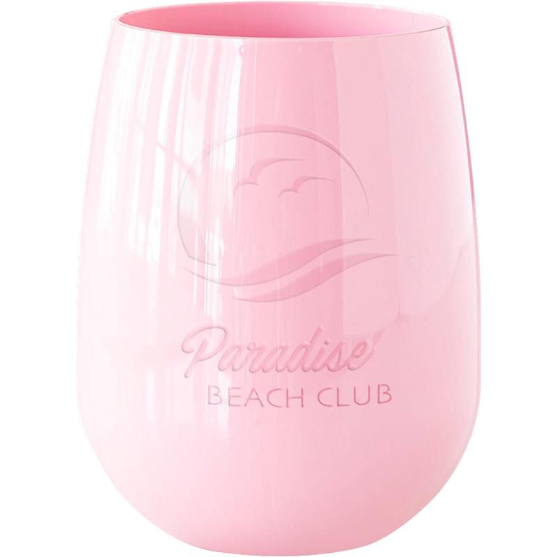 12 oz Colored Stemless Wine Glass