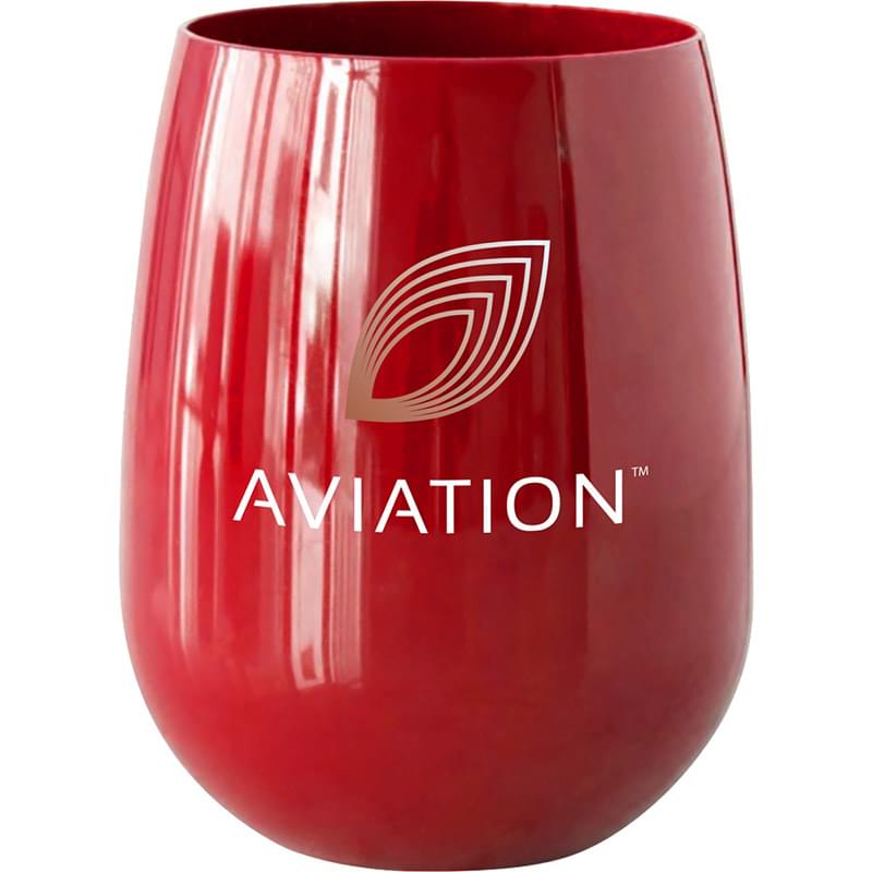 12 oz Colored Stemless Wine Glass