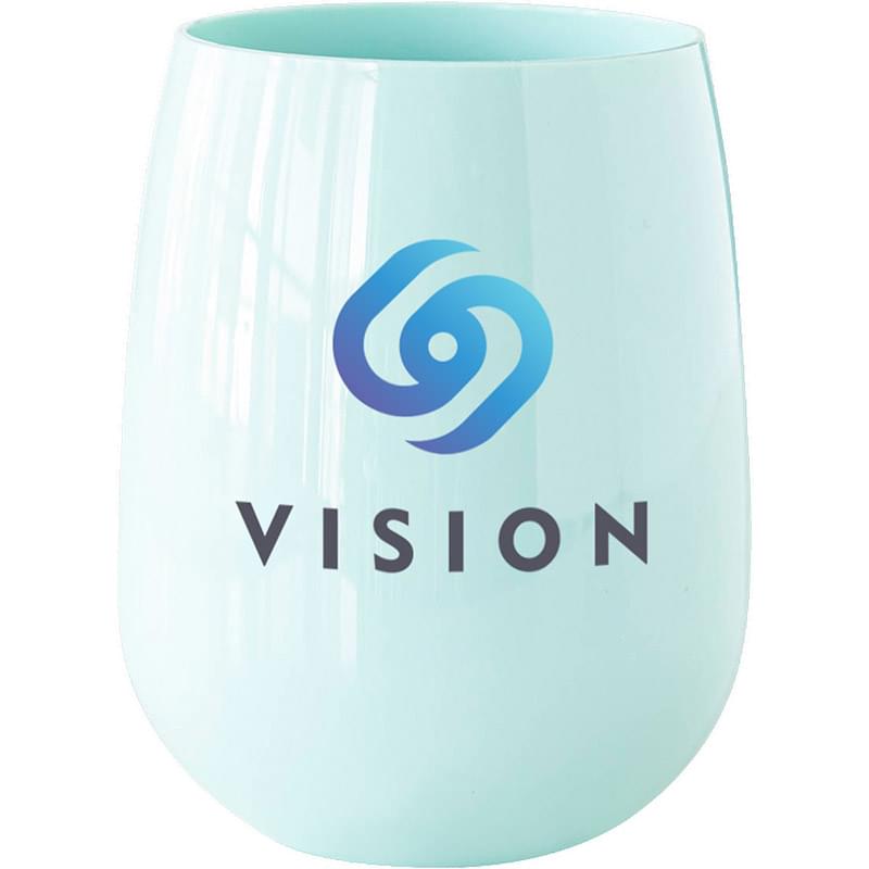 12 oz Colored Stemless Wine Glass