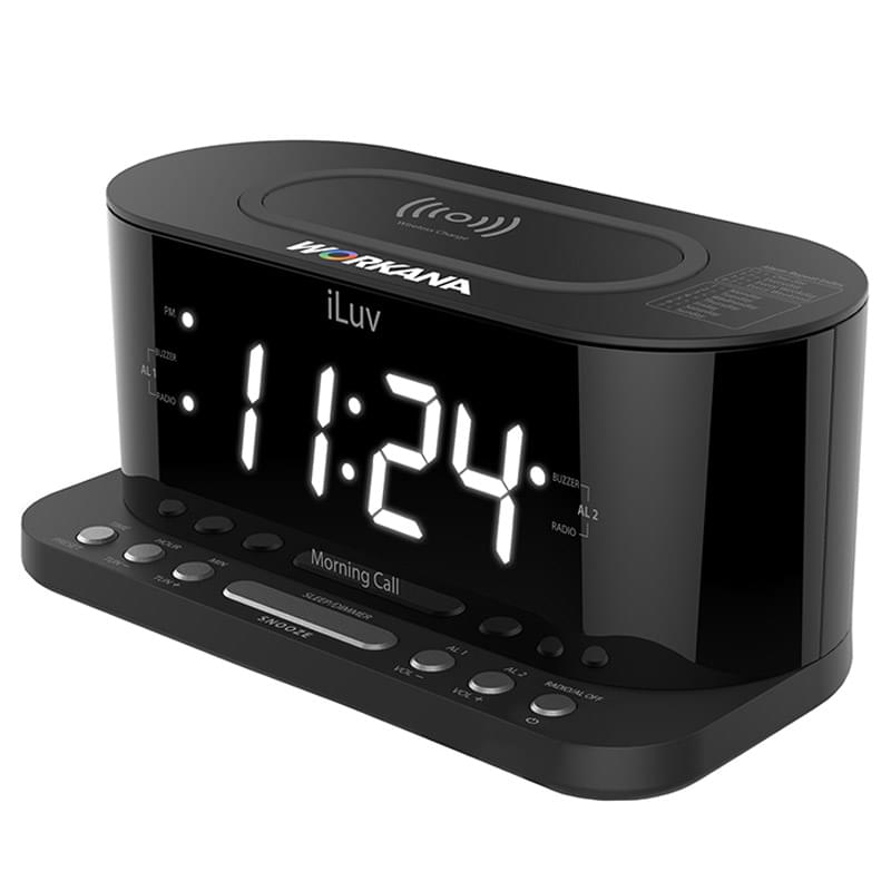 iLuv&reg; Qi Wireless Charger / LED Alarm Clock