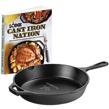 Lodge&reg; 10.25" Cast Iron / Nation Cookbook Gift Set