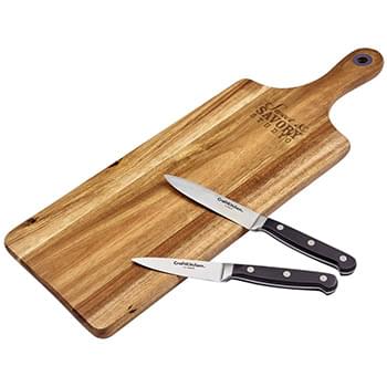 CraftKitchen&trade; Rectangle Board & Knives Gift Set