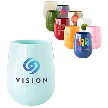 12 oz Colored Stemless Wine Glass