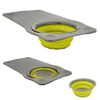 Squish&reg; Over the Sink Cutting Board with Colander